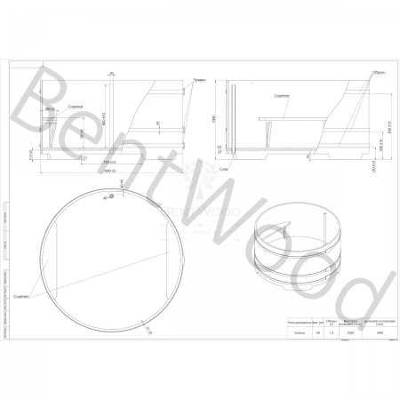 Купель круглая из кедра d=1,80