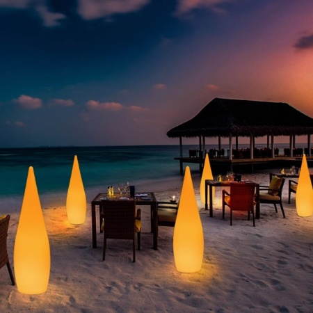 Светильник Капля 45х150 солнечная батарея, RGB